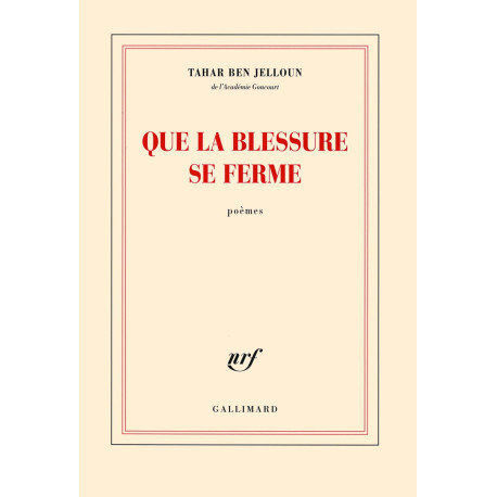 Que la blessure se ferme