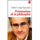 Présentations de la philosophie