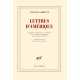 Lettres d'Amerique